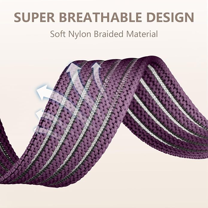 Braided Stretchy Band Compatible with Apple Watch Bands 38mm 40mm 41mm 42mm 44mm 45mm 46mm 49mm for Women Men, Adjustable Nylon Solo Loop Elastic Straps for iWatch Series 10 9 8 7 6 5 4 3 2 1 SE Ultra - Image 3