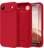 Magnetic for iPhone Air Case, Compatible with MagSafe, [Full Camera Protection][Screen Protector] Silicone Shockproof Protective Phone Case for iPhone 17 Air 6.5", Deep Red by SUYDANBOX