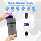 Faraday Bag, RFID Signal Blocking Bag, GPS Car Key Cell Phone Signal FOB Blocker Wallet Shielding Pouch Privacy Protective Case, Car Security Protection, Anti-Theft Pouch, Anti-Tracking Anti-Spying - Image 2