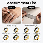 PAXAM Smart Ring for Women&Men 7-Day Battery,No Subscription Fee-Health/Activity Tracker with Sleep Monitor, Stress/HRV Tracking, Women's Health, iOS&Android Compatible (Gold, 9) - Image 3