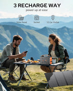 Solar Powered Generator 200W Peak/100W Rated, Portable Solar Generator Power Station with Solar Panels 40W Included, 146Wh Solar Power Bank with AC Outlet 110V for Home Use Camping Outdoor Adventure - Image 4