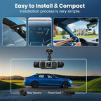 360°View 4 Channel Dash Cam, 2K+1080P Front and Rear Inside Left Right, Wireless Dash Camera for Cars, Built-in G-Sensor, IR Night Vision, 24H Parking Mode, 64GB SD Card, Loop Recording, APP Control - Image 4