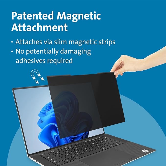Kensington MagPro™ Magnetic Laptop Privacy Screen 14 inch, Removable 16:10 Laptop Privacy Filter, Anti-Glare, Blue Ray Reduction, Compatible with HP/Dell/Acer/Asus/Samsung/Lenovo (K55254WW) - Image 6