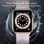 V.R.HOPE Resin Watch Band Compatible with Apple Watch Band for Women 42mm 44mm 45mm 46mm49mm Tortoise Fashion Lightweight Bracelet Strap for iWatch Series Ultra3/11/10/9/8/7/6/5/4/3/2/1/SE3 (Floral Pink) - Image 3