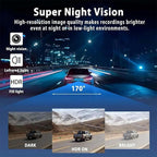 Wireless Full View Car Dashcam System, Mini HD Night Vision Dash Cam, 360° Full View Car Dashcam System-4 Channel Dash Cam for Cars Front/Rear/Left/Right (Normal Version（Front + Left + Right）) - Image 4