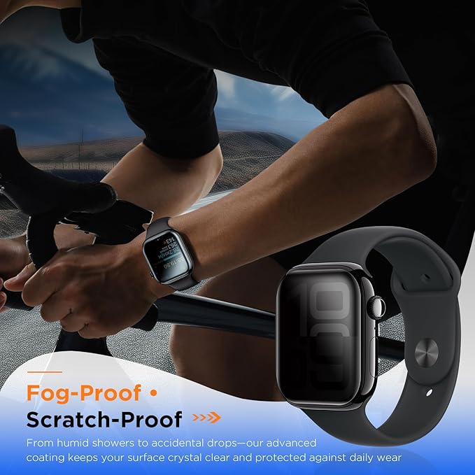 LK 4 Pack for Apple Watch Series 10 Screen Protector 46mm Privacy, HD Ultra-thin [Upgrade Anti-Spy] Soft TPU Film 46mm Apple Watch Screen Protector,Touch Sensitive Anti-Scratch - Image 8