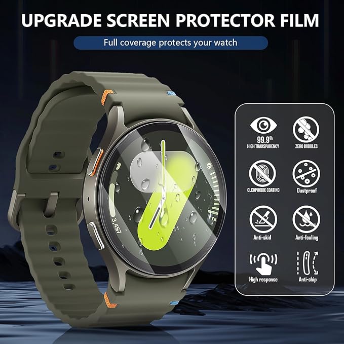 Suoman 4-Pack for Samsung Galaxy Watch 7/8 44mm (2024/2025) Tempered Glass Screen Protector,[Anti-Scratch] 9H Hardness protective film - Image 6