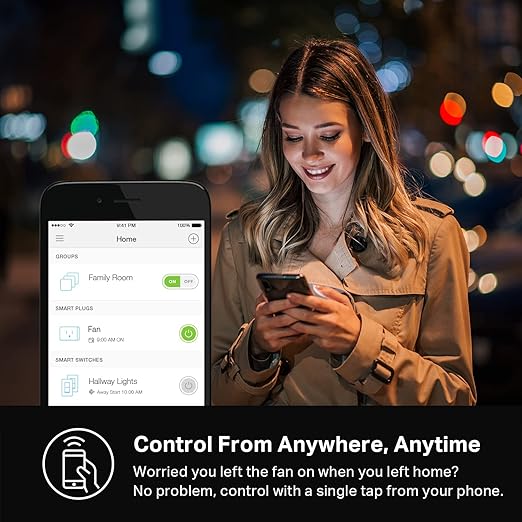 Kasa Smart Plug Mini 15A, Apple HomeKit Supported, Smart Outlet Works with Siri, Alexa & Google Home, UL Certified, App Control, Scheduling, Timer, 2.4G WiFi Only, 4 Count (Pack of 1) (EP25P4), White - Image 7