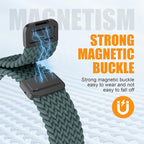 Magnetic Braided Stretchy Loop - Compatible with Apple Watch Band 42mm 46mm 40mm 41mm 44mm 45mm 38mm Ultra 3/2 49mm Women Men,Elastic Woven Fabric Nylon Strap for iWatch 11 10 9 8 7 6 5 4 3 SE Ultra - Image 2