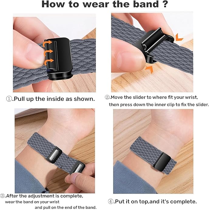 2Pcs Magnetic Braided for Apple Watch Band 41mm 40mm 45mm 44mm Ultra/3/2 49mm 38mm 46mm 42mm Women/Men,Stretchy Elastic Nylon Sport Loop Strap for iWatch Bands series 11 10 9 8 7 6 5 4 3 se 3/2 40 44 - Image 8