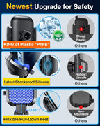 VANMASS [True Military-Grade] Car Phone Holder [Best Suction & Clip] Cell Phone Mount for Dashboard Windshield Vent Truck Cradle Dash Stand for iPhone 15 Pro Max 14 13 12 Android, Blue - Image 7