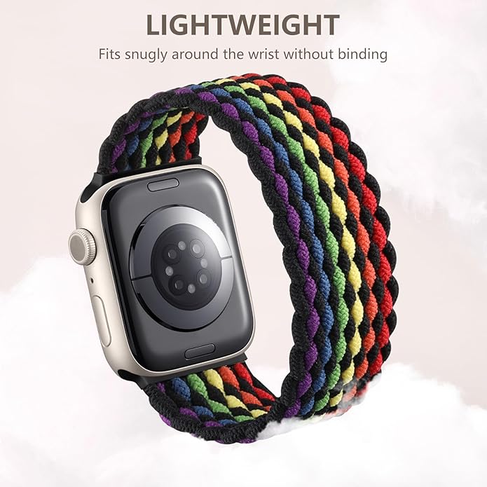 Zedoli Braided Solo Loop Bands Compatible with Apple Watch Band 38mm 40mm 41mm 42mm 44mm 45mm 46mm 49mm Women Men, Stretchy Nylon Sport Elastic Strap for iWatch Series 11 10 9 8 7 6 5 4 3 2 1 SE Ultra - Image 5