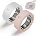 Protector Compatible for Oura Ring 4/Gen 4 Ceramic/Gen 3 Cover,Silicone Anti-Scratch Elastic Ring Finger Case Woking Out Gym for Women Men- Clear+Pink -M for 8/9/10/11 by Snyeest