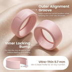 Silicone Ring Cover Compatible with Oura Ring Protector, Elastic Case for Oura Ring Gen 4/3 Working Out - Patent Protected (Neutral Nest-10P, S for 678910) - Image 3