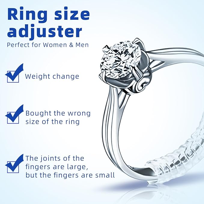 Ring Sizer Measuring Tool Kit Ring Sizing Kit Metal Ring Measurer and Ring Sizers US Ring Size Gauge 0-13 with Half Size for Womens Mens Finger Sizing 2 PCS Reusable Size Tape 1-17 - Image 5