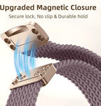 Braided Stretchy Bands Compatible with Apple Watch Bands 40mm 44mm 38mm 41mm 42mm 45mm 46mm 49mm Women Men, Soft Nylon Sport Strap with Magnetic Clasp for iWatch Series 11 10 9 8 SE 7 6 5 4 3 2 Ultra - Image 2