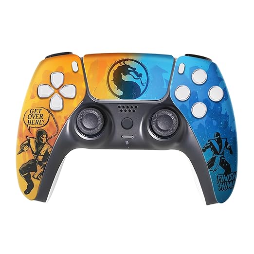 Morrtal Kommbat Custom PS-5 Controller Wireless compatible with Play-Station 5 Console by BCB Controllers | Proudly Customized in USA with Permanent HYDRODIP (NOT JUST A SKIN)(MODDED) by BCB