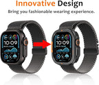 Amizee Metal Case Compatible with Apple Watch Ultra 3/2/1 49mm Case with Back Cover, Rugged Protective Bumper Cover for iWatch 49mm, Black - Image 2