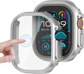 [2 Pack Case for Apple Watch Ultra 2/Ultra Screen Protector 49mm Accessories Built-in HD Tempered Glass Full Protective Hard PC Bumper Lightweight 2 in 1 Cover Compatible iWatch by Unknown
