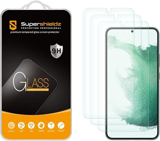 Supershieldz (3 Pack) Designed for Samsung Galaxy S23+ / S23 Plus Tempered Glass Screen Protector, Anti Scratch, Bubble Free by Supershieldz