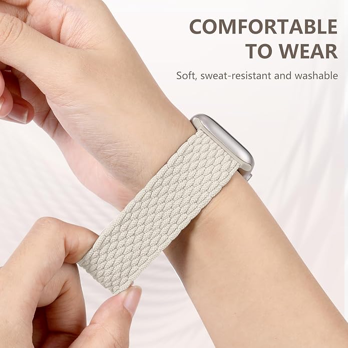 Zedoli Braided Solo Loop Bands Compatible with Apple Watch Band 38mm 40mm 41mm 42mm 44mm 45mm 46mm 49mm Women Men, Stretchy Nylon Sport Elastic Strap for iWatch Series 11 10 9 8 7 6 5 4 3 2 1 SE Ultra - Image 4