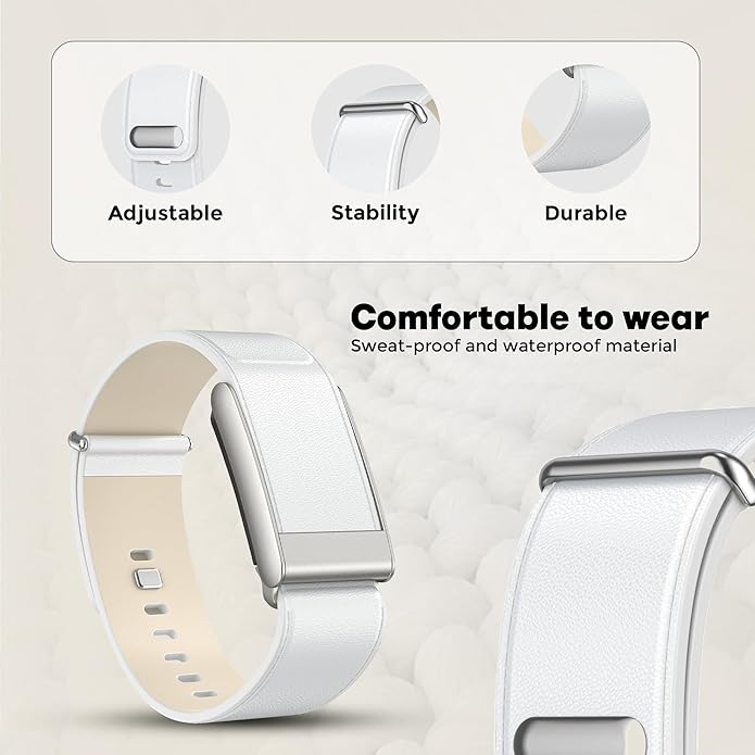 DADO Luxe Tapered Leather Replacement Band Compatible with WHOOP 5.0, One, Peak, and Life Fitness Tracker – Durable & Comfortable | Not for Whoop Gen 4 - Image 3