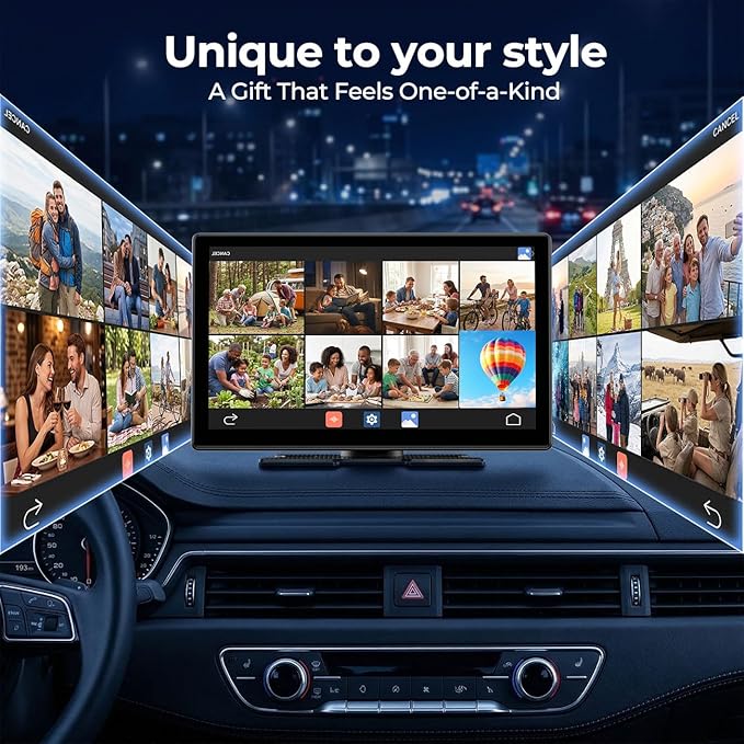 LAMTTO 9" Wireless CarPlay Screen with Net-Flix YouTube Apps Portable Car Play Screen for Apple Carplay and Android Auto with Backup Camera Navigation Bluetooth Voice Control AUX Siri - Image 6
