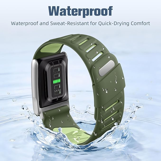 Getino Sport Band Compatible with Whoop 5.0 Bands One, Peak and Life/MG, Breathable Waterproof Silicone Adjustable Replacement Accessories Strap for Whoop Band 5.0 Fitness Activity Tracker, Green - Image 4