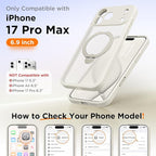 GolbinBox 360° Spin Magnetic Stand for iPhone 17 Pro Max Case, [Compatible with MagSafe] [Full Camera Protection] [16FT Military Drop Protection], Silm Translucent Matte Phone Case, Stone - Image 2