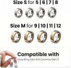 16 Pack for Oura Ring Gen 4/4 Ceramic/Gen 3 Skin Cover, Scratch-Resistant Stays in Place Protective Film for Oura Ring 4 Cover - Silver (Size 5/6/7/8) - Image 2