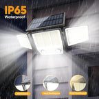 MDCMDCM Solar Motion Sensor Outdoor Lights Waterproof - 3000LM 3 Modes Security Lights Outdoor 270° Illumination IP65 LED Solar Flood Wall Light for Garden Yard Patio Pathway (Modern, 1) - Image 6