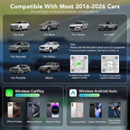 Wireless CarPlay Adapter 2026, 2-in-1 Convert Factory Wired CarPlay & Android Auto to Wireless, Plug and Play, Auto Reconnect, Compatible with iPhone & Android Phones, USB/USB-C, Light Grey - Image 3