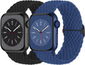 Braided Solo Loop Compatible with Apple Watch Band 38mm 40mm 41mm 42mm 44mm 45mm 46mm 49mm Women Men, Adjustable Stretchy Bands Elastic Sport Strap for iWatch Series 11 10 9 8 7 6 5 4 3 2 SE Ultra 3 2 by Butifacion