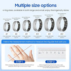 Smart Health Ring, Featuring Stress and Sleep Monitoring Functions, Compatible with iOS and Android,Waterproof Fitness Tracker for Women & Men, No Subscription Fee. (Black, 10) - Image 2