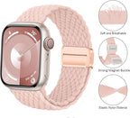 2Pcs Magnetic Braided for Apple Watch Band 41mm 40mm 45mm 44mm Ultra/3/2 49mm 38mm 46mm 42mm Women/Men,Stretchy Elastic Nylon Sport Loop Strap for iWatch Bands series 11 10 9 8 7 6 5 4 3 se 3/2 40 44 - Image 2
