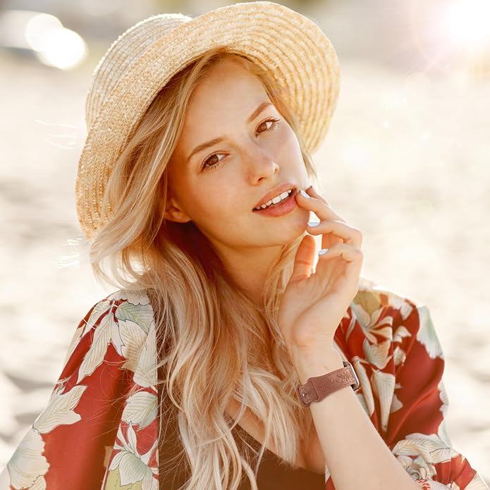 Floral Engraved Band Compatible with Apple Watch Band 40mm 41mm 38mm 42mm 44mm 45mm 46mm 49mm Women, Soft Silicone Cute Embossed Flower Strap for iWatch Band Series SE Ultra 11 10 9 8 7 6 5 4 3 2 1 - Image 6