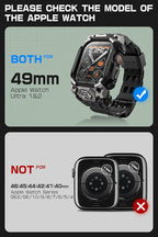 SUPCASE for Apple Watch Ultra 3/2/1 49mm Case with Band (Unicorn Beetle Ore), [Anti-Scratch] [Military-Grade Protection] Rugged Sport Men Bumper Case with Adjustable Strap Band, Black - Image 2