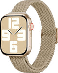 Slim Braided Stretchy Compatible with Apple Watch Band 38mm 40mm 41mm 42mm 44mm 45mm 46mm 49mm, Nylon Thin Solo Loop Elastic Straps for iWatch Bands Series 11 10 9 8 7 SE 6 5 4 3 2 1 Ultra by Keebowz