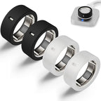 Protector Compatible for Oura Ring 4/Gen 4 Ceramic/Gen 3 Cover,Silicone Anti-Scratch Elastic Ring Finger Case Woking Out Gym for Women Men- 2Black+2Clear-L for 12/13/14/15 by Snyeest