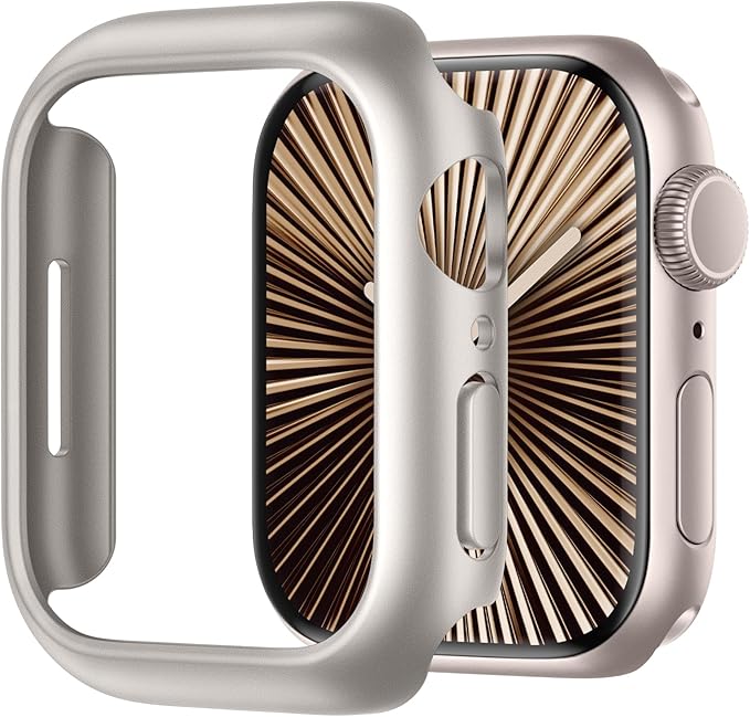 Recoppa Case Compatible for Apple Watch Series 10/11 – 46mm ONLY, Shockproof Ultra-Thin Hard PC Bumper All-Around Edge Protective Cover Frame [NO Screen Protector] for iWatch Accessories, Starlight by Recoppa