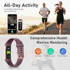 Fitness Tracker with Step Counter/Calories/Stopwatch, Activity Tracker, Health Tracker with Heart Rate Monitor, Sleep Tracker,1.10''AMOLED Touch Color Screen, Pedometer Watch for Women Men - Image 3