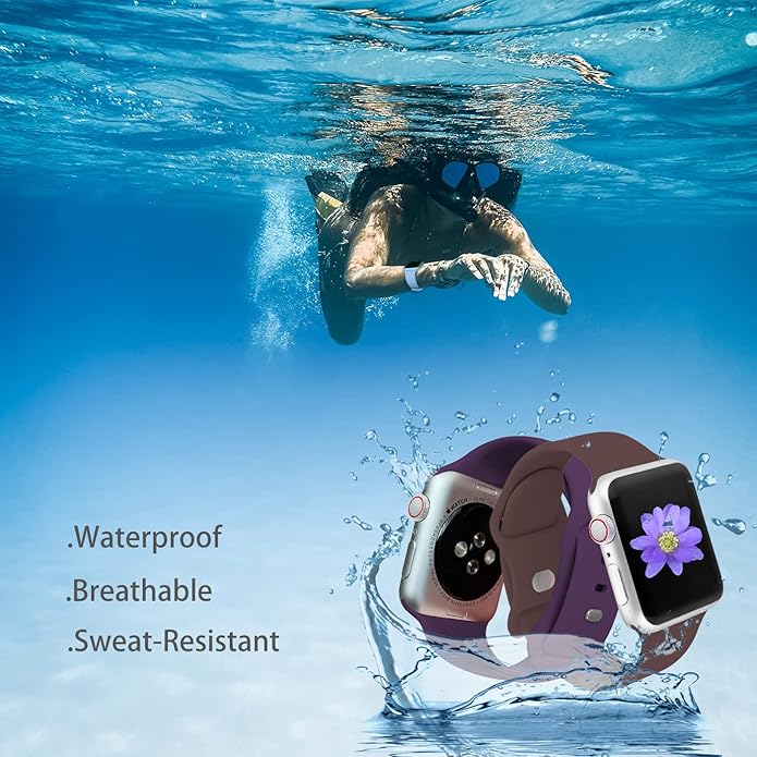 Sport Bands Compatible with Apple Watch 42mm 44mm 45mm 46mm 41mm 38mm 40mm 49mm for Women Men, Soft Silicone Strap for iWatch Wristband Series Ultra SE 11 10 9 8 7 6 5 4 3 2 1 - Image 9