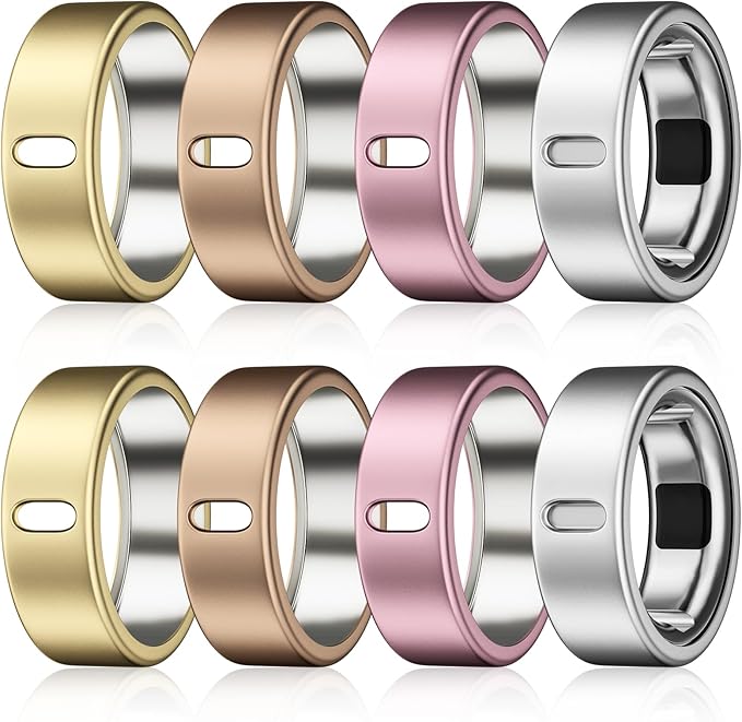 8 Pack Cover Compatible with Oura Ring Gen 4/Oura Ring Gen 3 Horizon/Heritage,Charging Derectly,Matte Texture Wear-Resistant Anti-Scratch TPU Protector for Oura Rings Women Men（B,Size 7 by Vigamen