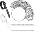 Ring Sizer Measuring Tool Kit Ring Sizing Kit Metal Ring Measurer and Ring Sizers US Ring Size Gauge 0-13 with Half Size for Womens Mens Finger Sizing 2 PCS Reusable Size Tape 1-17 by tooltos