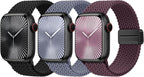 Braided Stretchy Bands Compatible with Apple Watch Bands 40mm 44mm 38mm 41mm 42mm 45mm 46mm 49mm Women Men, Soft Nylon Sport Strap with Magnetic Clasp for iWatch Series 11 10 9 8 SE 7 6 5 4 3 2 Ultra by JKD-CustomMetalBands