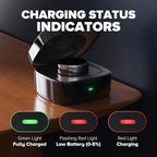 Wireless Charging Case Compatible with Ou-ra Ring Gen 4 Charger, 600mAh Portable Travel Ring Charger Fast Charging Dock with USB-C Cable (Size 8-Jet Black) - Image 3