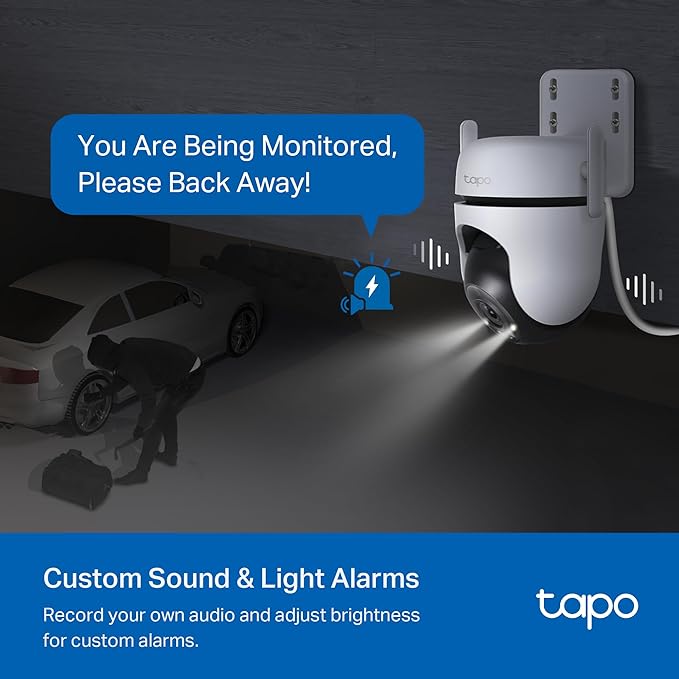 TP-Link Tapo 2K QHD Outdoor Pan/Tilt Wi-Fi Security Camera, 360° View, Motion Tracking, Color Night Vision, Free Person/Vehicle/Motion Detection, Cloud & SD Card Storage, 24/7 Recording, Tapo C520WS… - Image 9