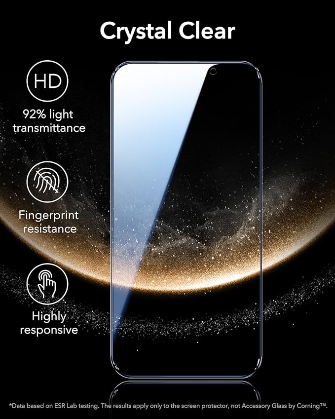 ESR Accessory Glass by Corning™ 3 Pack 9H+ Glass for iPhone 16/15 Privacy Screen Protector, Military Grade Shatterproof & Durable with UltraFit Tray - Image 9