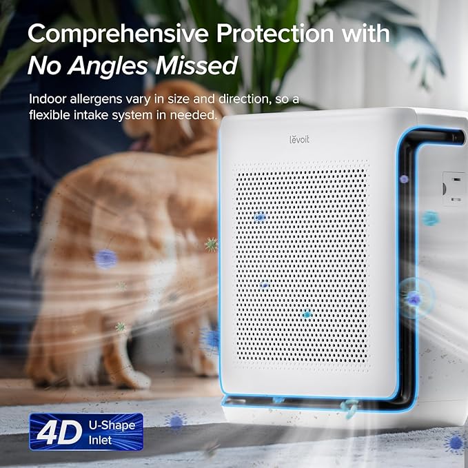 LEVOIT Air Purifiers for Home Large Room Up to 1875 Ft² with Washable Pre-Filter, AHAM VERIFIDE, Air Quality Monitor, HEPA Sleep Mode for Allergies, Pet Hair in Bedroom, Vital 200S-P, White - Image 3