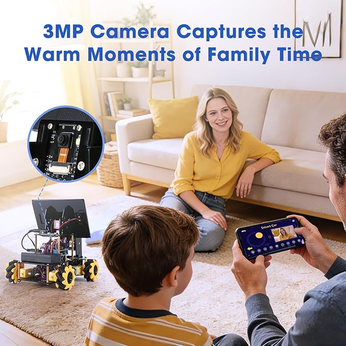 4-in-1 ESP32 Smart Camera Solar Robot Car, 4WD Remote Control Car Robotics Kit for 8-12 12-16+ Kids Teens, Electronics Programming STEM Toy Science Coding Kit Compatible with Arduino/Scratch/Phython - Image 2